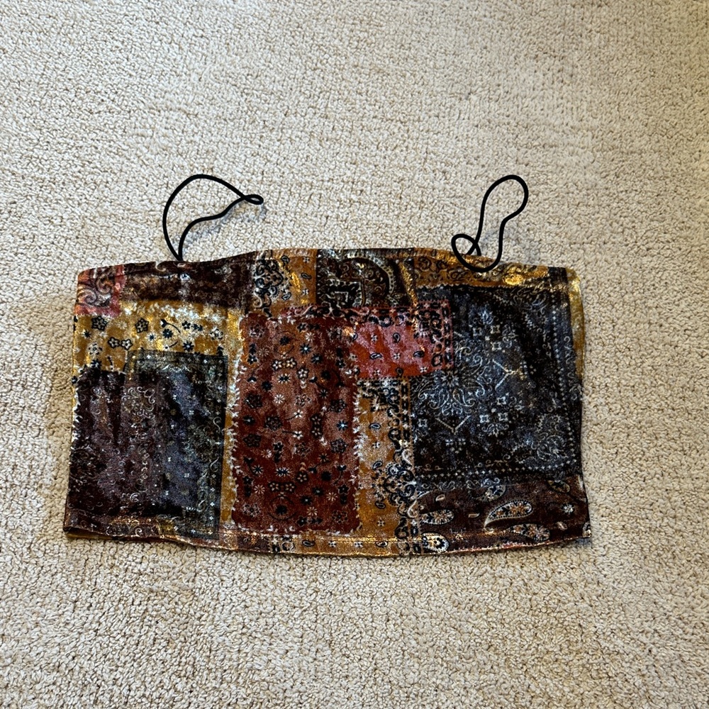Velvet bandana tank top